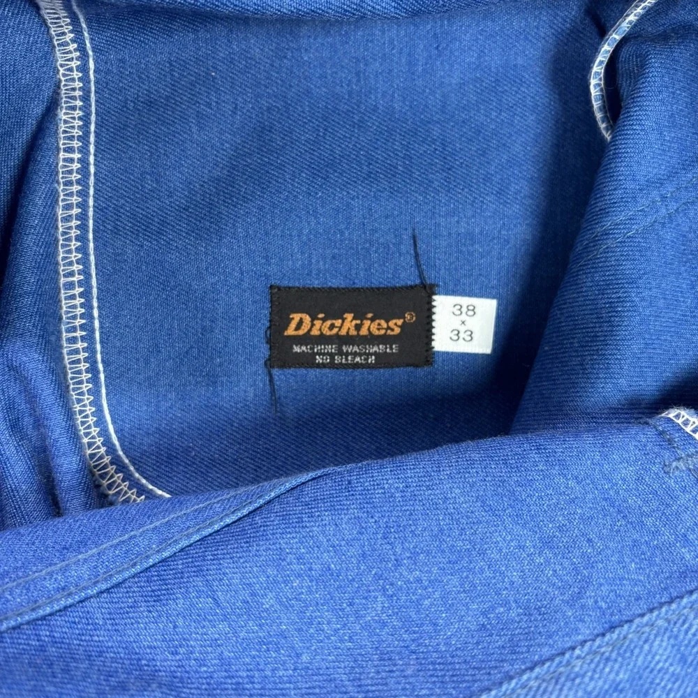 True Vintage 1970s Dickies Chino Work Pants Navy Blue Talon Zipper Men's 36 x 33